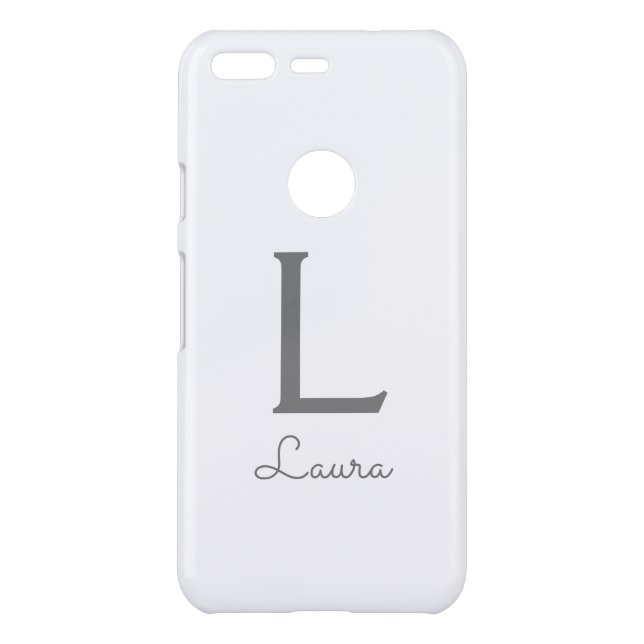 family, customizable text, monogram, nickname, uncommon google pixel case (Back)