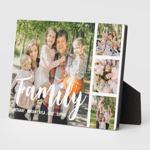 Family Customized Photo Collage Plaque