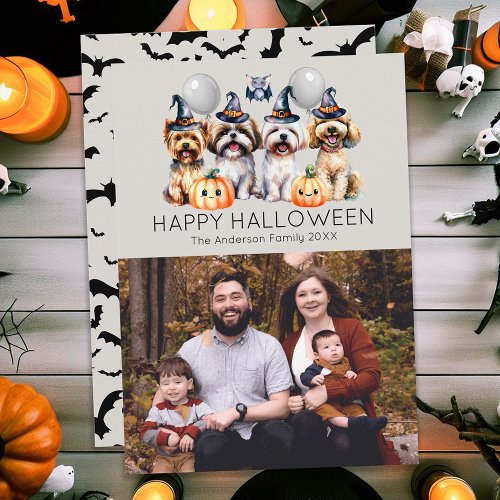 Family Cute Happy Halloween Holiday Card