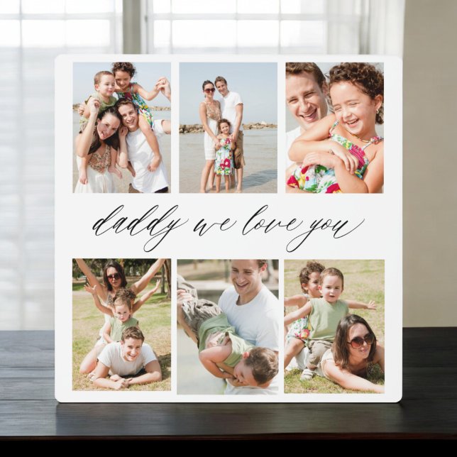 Family Dad - Father's Day Photo Collage Plaque (Creator Uploaded)