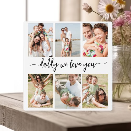 Family Dad _ Fathers Day Photo Collage Plaque