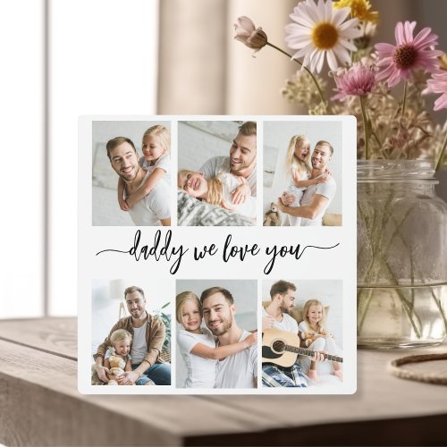 Family Dad _ Fathers Day Photo Collage Plaque