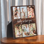 Family Dad - Father's Day Wood Photo Collage Plaque<br><div class="desc">Celebrate your dad with the "Best Dad Ever" Father's Day Photo Collage Plaque, a heartfelt tribute to the man who means the world to you. This beautifully crafted plaque features a high-quality, customizable photo collage, allowing you to showcase cherished memories and special moments. The collage is elegantly arranged around the...</div>