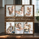 Family Dad - Father's Day Wood Photo Collage Plaque<br><div class="desc">Celebrate your dad with the "Best Dad Ever" Father's Day Photo Collage Plaque, a heartfelt tribute to the man who means the world to you. This beautifully crafted plaque features a high-quality, customizable photo collage, allowing you to showcase cherished memories and special moments. The collage is elegantly arranged around the...</div>