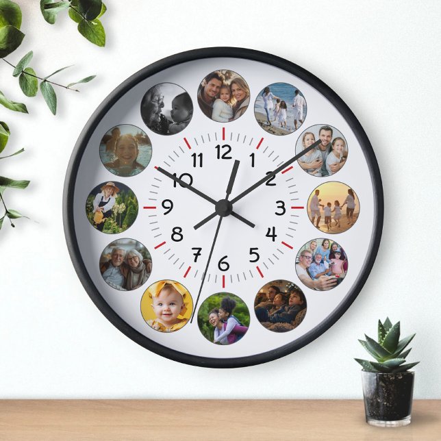 Family Dad Mom Children Friend Customized Photo Clock (Creator Uploaded)