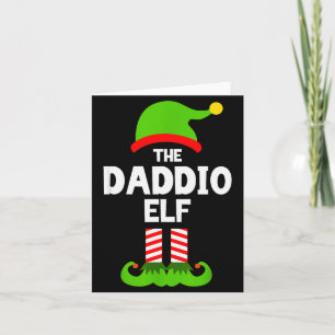 Family Daddio Elf Christmas Matching Pajama Funny  Card