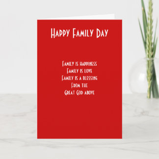 Family day card