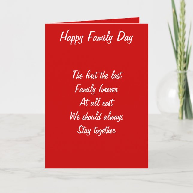Family day card (Front)