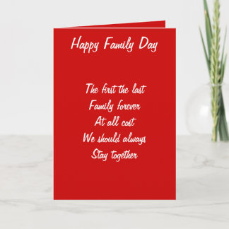 Family day card