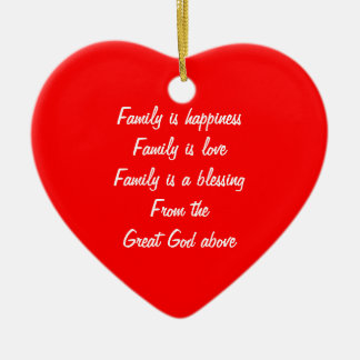 Family Day Ceramic Ornament