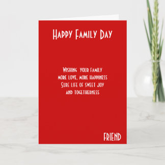 Family day FRIEND Card