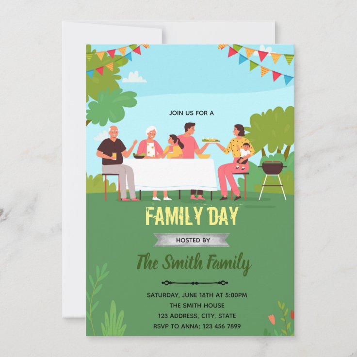 Family day invitation | Zazzle