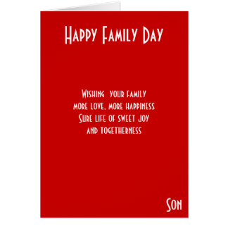 Family day son cards