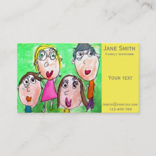 Family Daycare Childcare family services cute Business Card