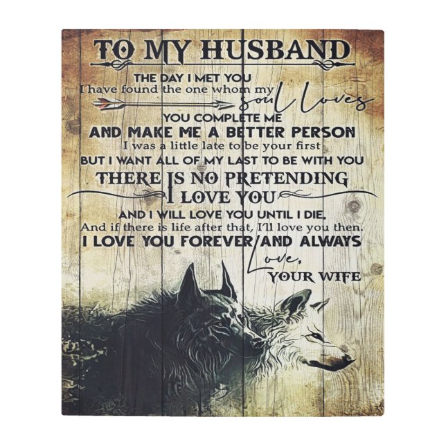 Family Decoration | Letter To My Husband Design| (Front)