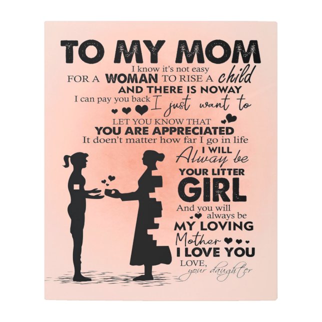 Family Decoration | Letter To My Mom Design| (Front)