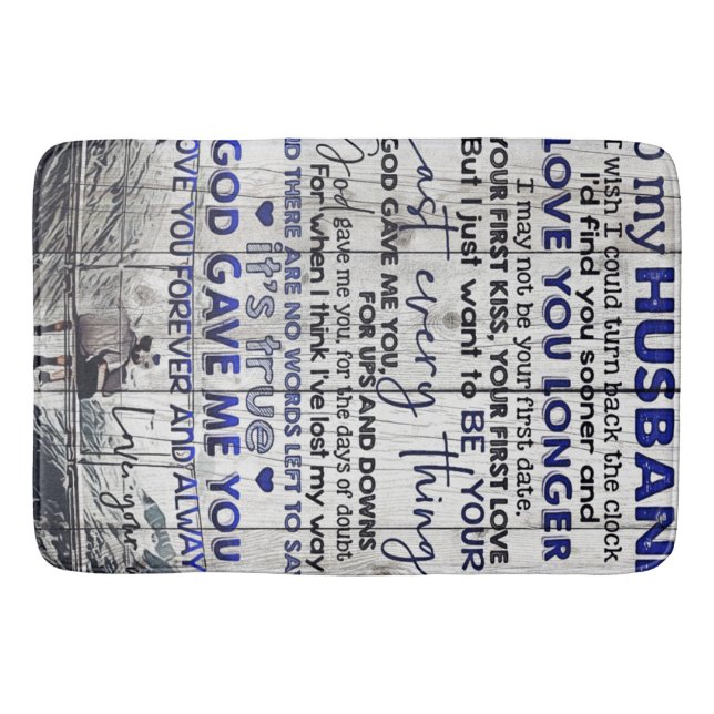 Family Decoration | To My Husband Design| Bath Mat (Front)