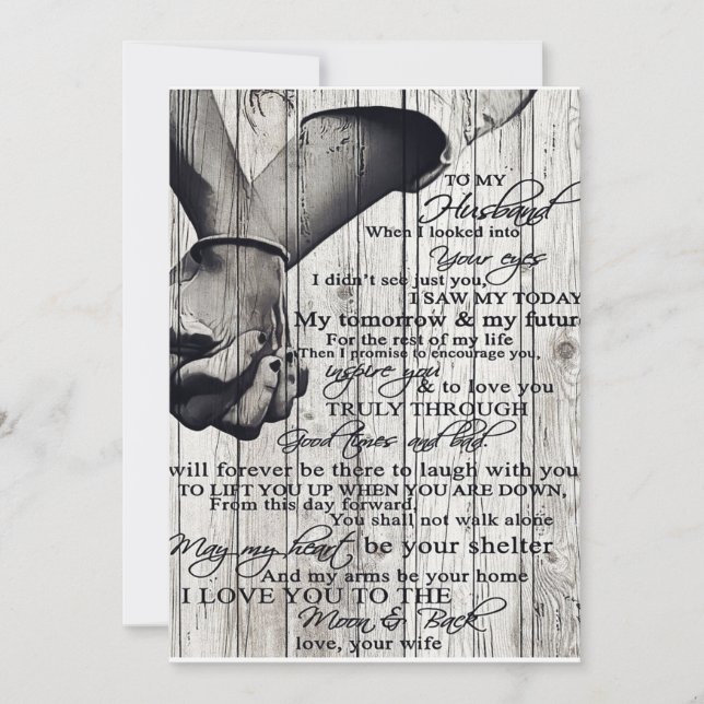 Family Decoration, To My Husband Letter Holiday Card (Front)
