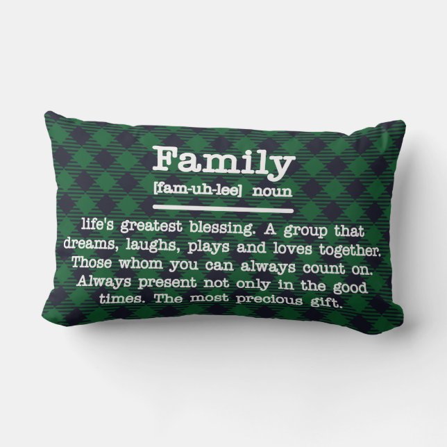 Family definition (add your own photo) lumbar pillow (Back)