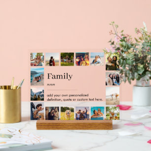 Family Definition Personalized 16 Photo Collage Acrylic Sign