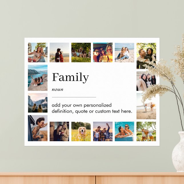 Family Definition Personalized 16 Photo Collage Poster (Creator Uploaded)