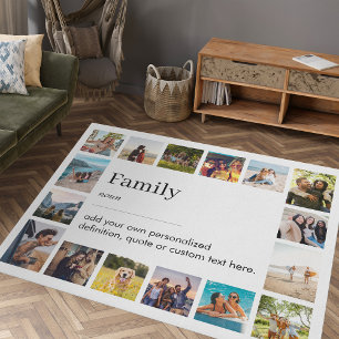 Family Definition Personalized 16 Photo Collage Rug
