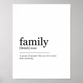 Family Definition Print by BlackOwlDesign at Zazzle