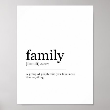 Family Definition Print