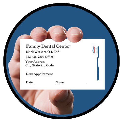 Family Dental Practice Appointment Business Cards
