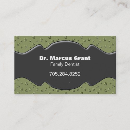 Family Dentist Business Card - Happy Teeth