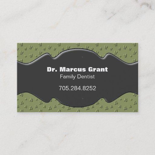Customizable Family Dentist Business Card - Happy Teeth