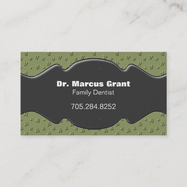 Family Dentist Business Card - Happy Teeth (Front)