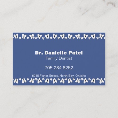Family Dentist Business Card - Happy Teeth