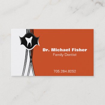 Family Dentist Business Card - Tooth Silhouette by OLPamPam at Zazzle
