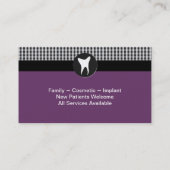Family Dentist Business Card - Tooth Silhouette (Back)