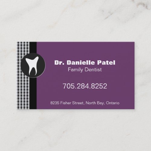 Family Dentist Business Card - Tooth Silhouette
