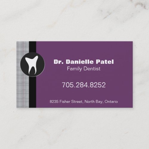 Family Dentist Business Card - Tooth Silhouette