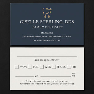 Family Dentistry Tooth Appointment Reminder Card