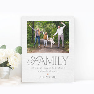 Family Description Editable Color Wrapped Canvas Print