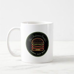 Family Diner Cheeseburger Coffee Mug Cup