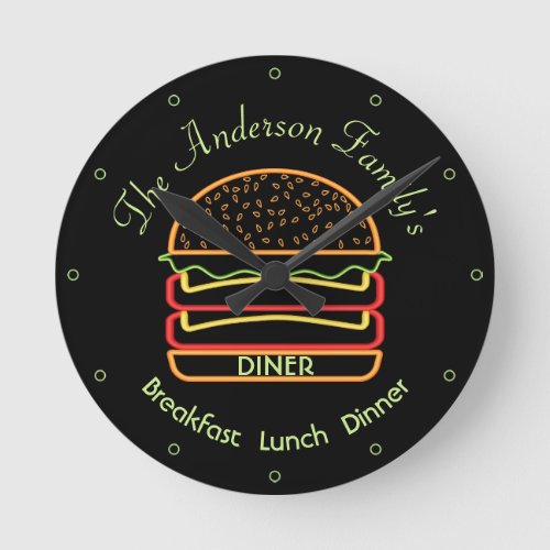 Family Diner Wall Clock