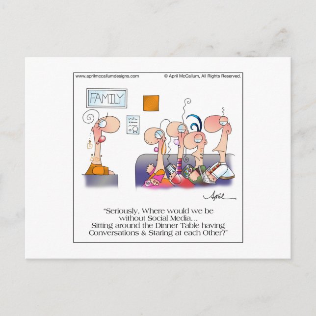 FAMILY DINNER Postcard by April McCallum (Front)