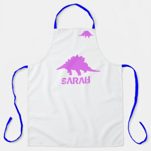 Family Dinosaurs Personalized Pink Apron - Mens Wo