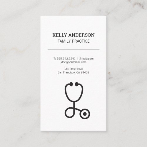 Family Doctor  Practice MD Business Card
