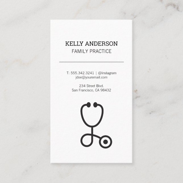 Family Doctor | Practice MD Business Card (Front)