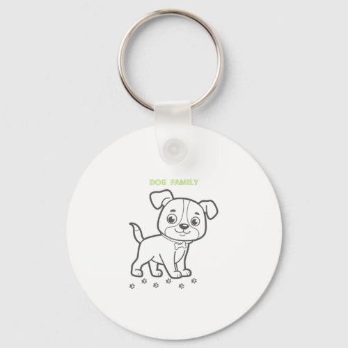 Family Dog Love And Company  Keychain