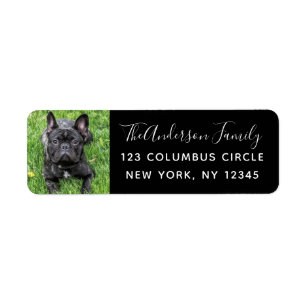 back of Cards design Dog Design 9 Hobbies 130 Personalised Labels Address 