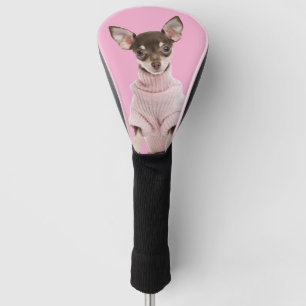 Family Dog Photo Pink Golf Head Cover