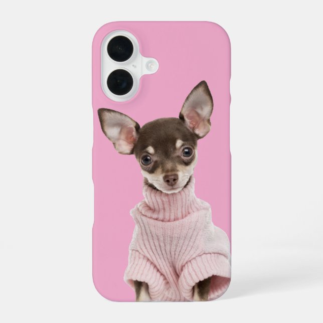 Family Dog Photo Pink iPhone Case (Back)