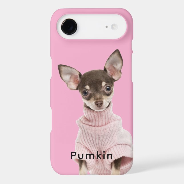 Family Dog Photo Pink iPhone Case (Back)